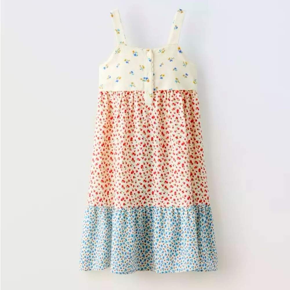 Zara Kids contrasting florals spring dress